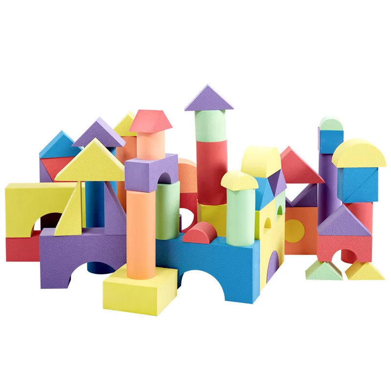 50-Piece Educational Foam Blocks