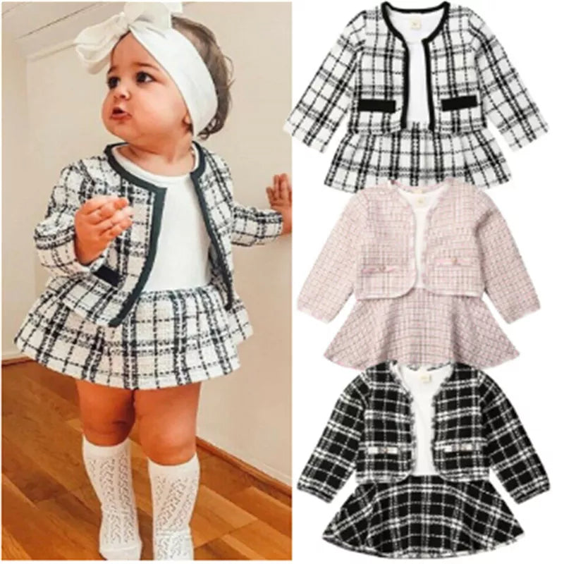 Plaid Coat +Tutu Skirt