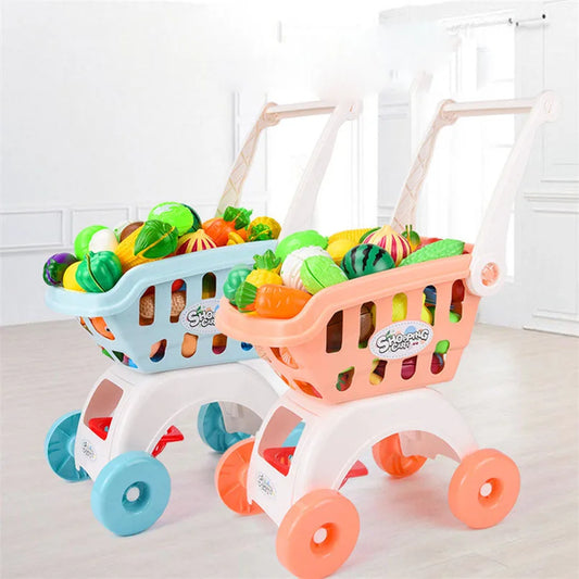 Big Supermarket Shopping Cart Playset