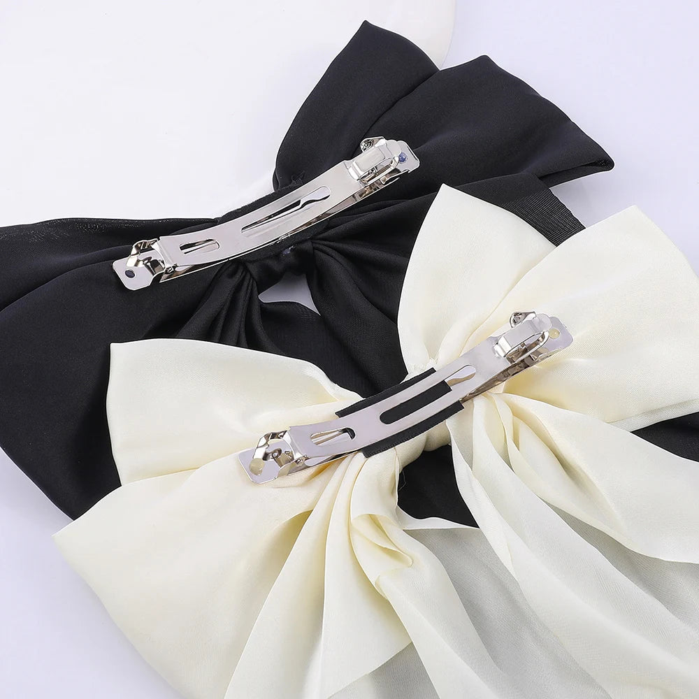 2pc Satin Bow Hair Clips