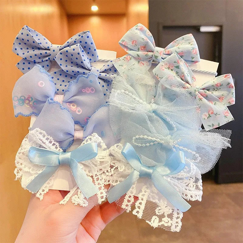 10Pcs Big Bow Elastic Hair Ties