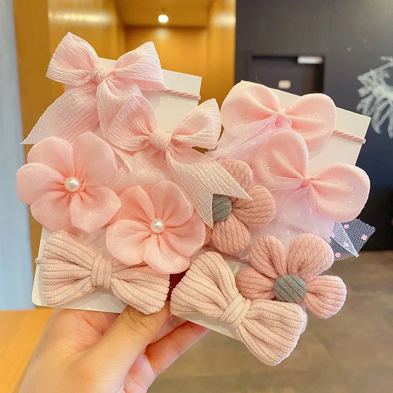 10Pcs Big Bow Elastic Hair Ties