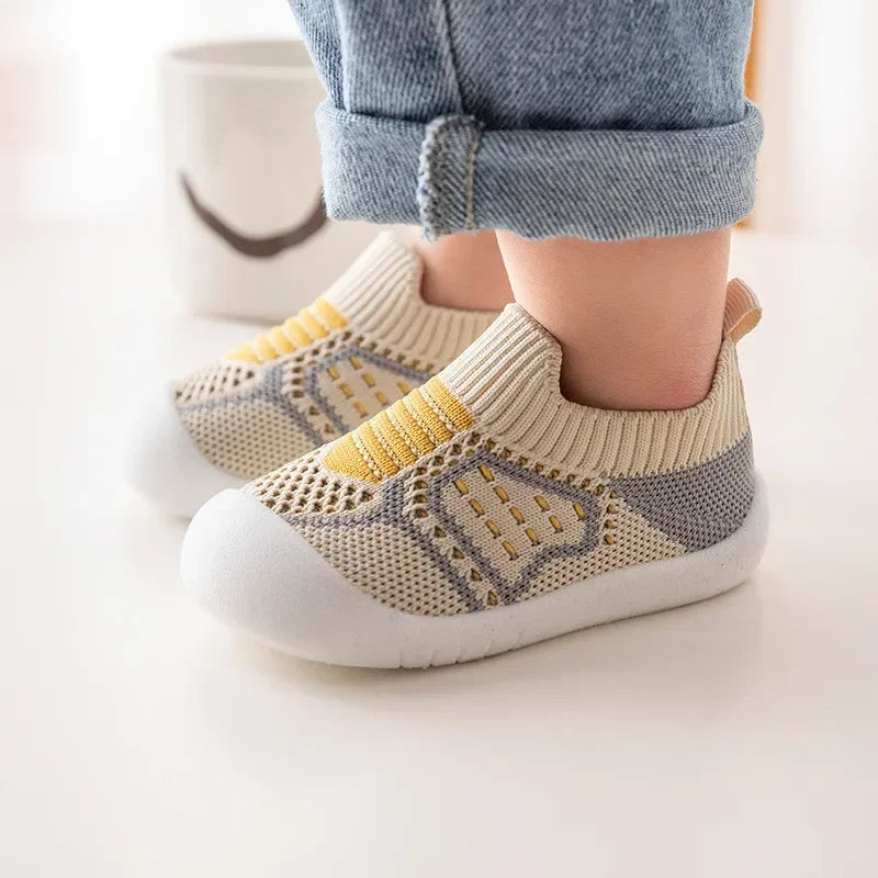 Khaki First Steps Styled Mesh Walkers