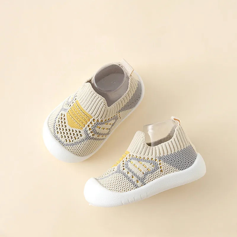 Khaki First Steps Styled Mesh Walkers