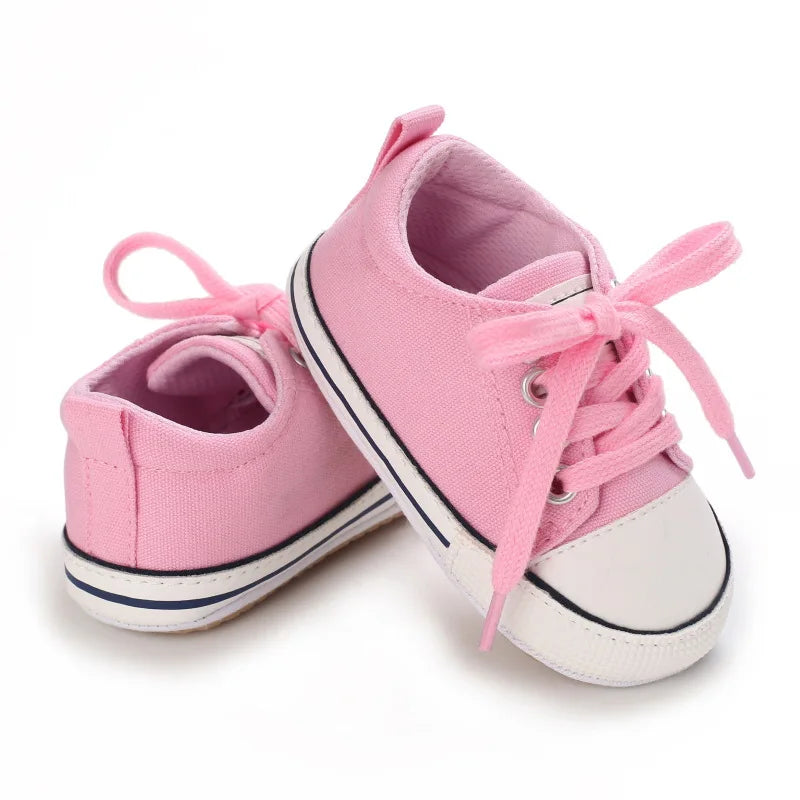 Pink Lace Up Sneakers