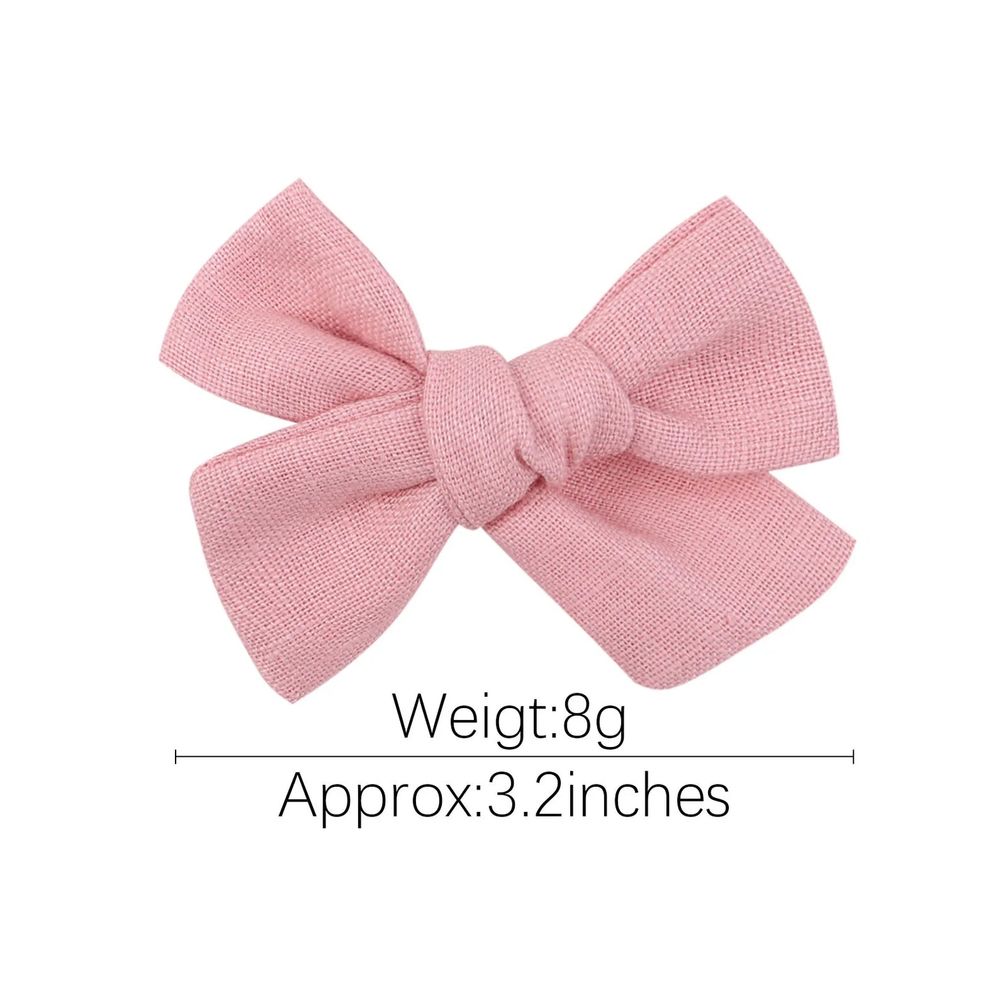 2Pc Set Solid Hair Bow Clips