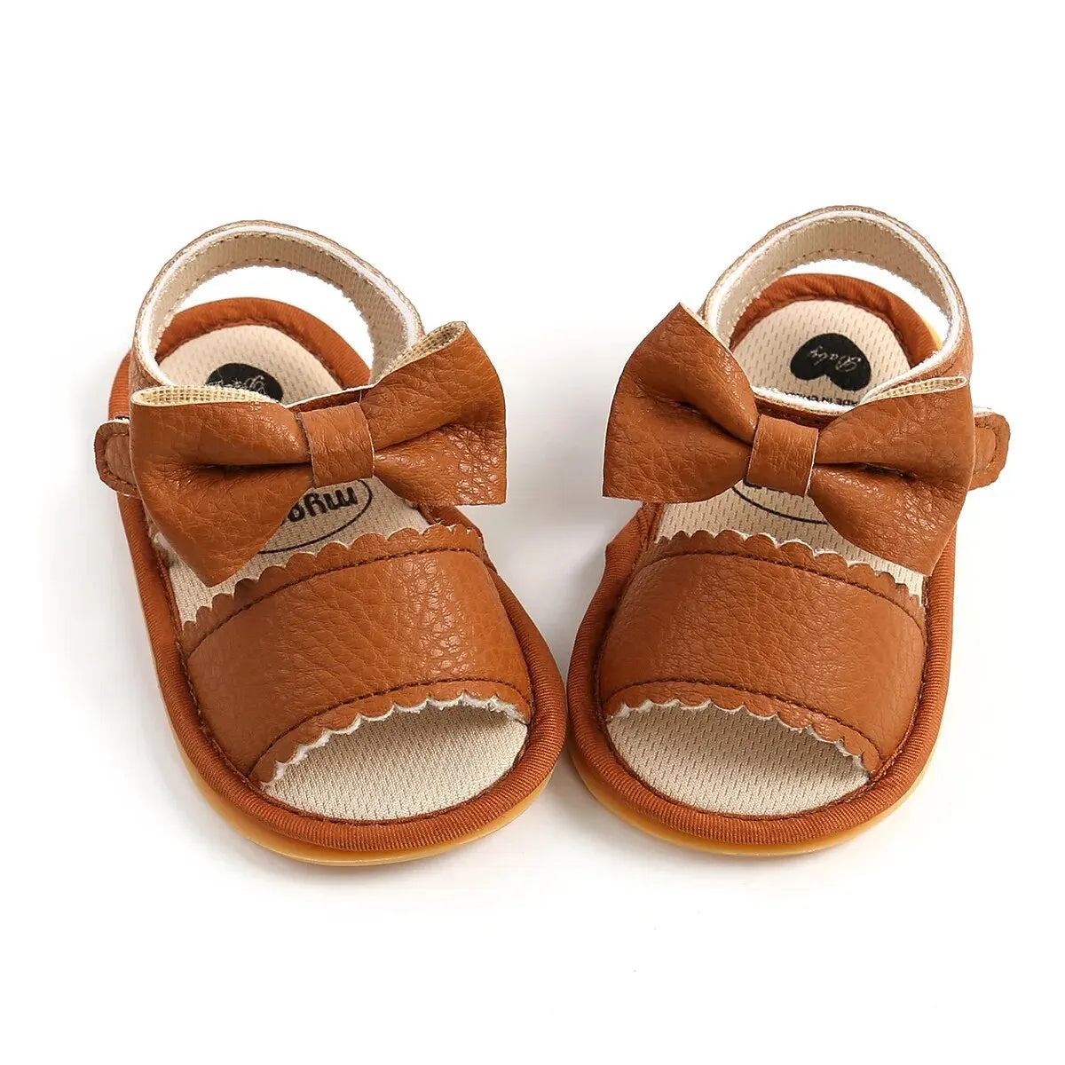 Reddish Brown High Bowknot Sandals