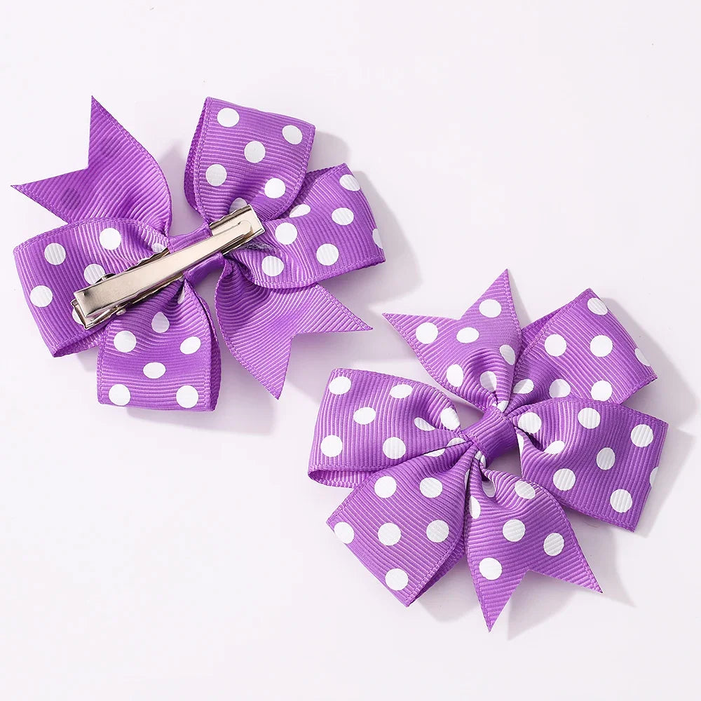 Purple Sunglasses Set with Bowknot Hair Clips