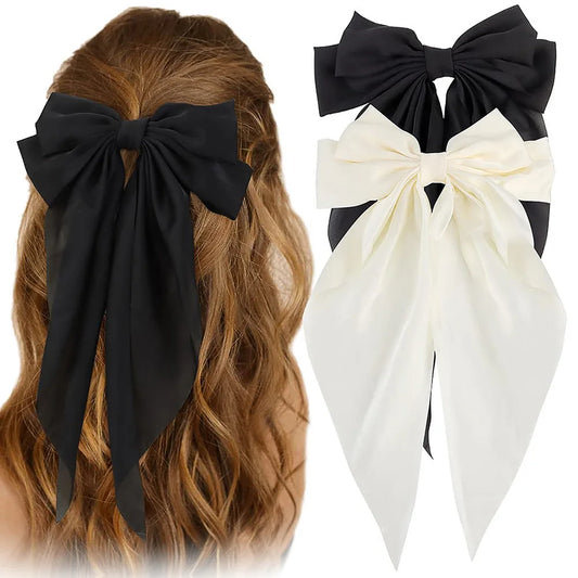 2pc Satin Bow Hair Clips