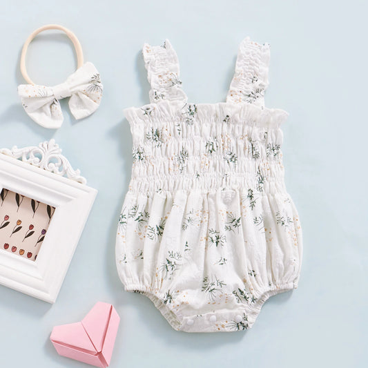 Ruched Romper + Headband Set