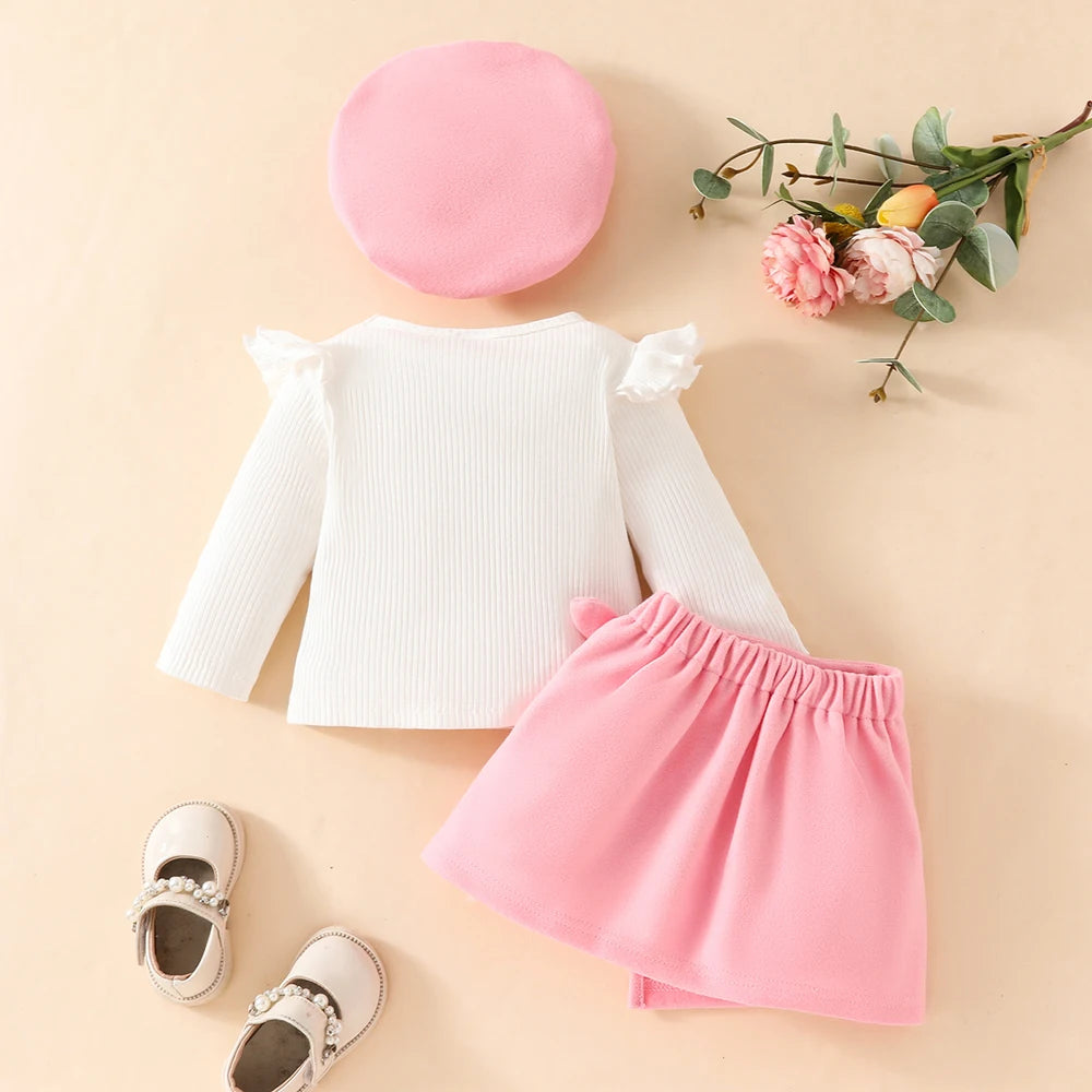 Big Bow Top & Skirt & Beret