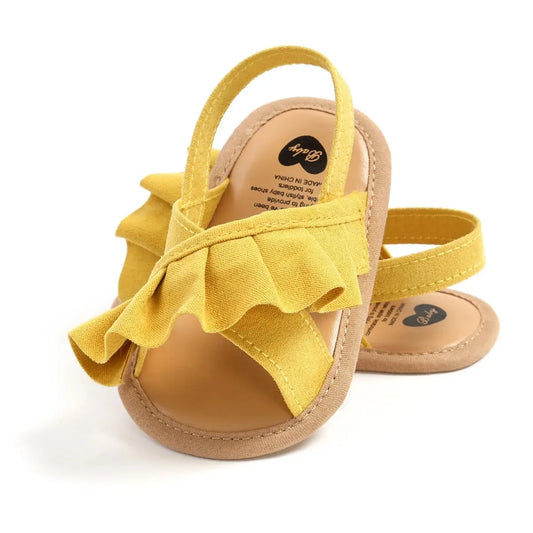 Yellow Frill Sandals