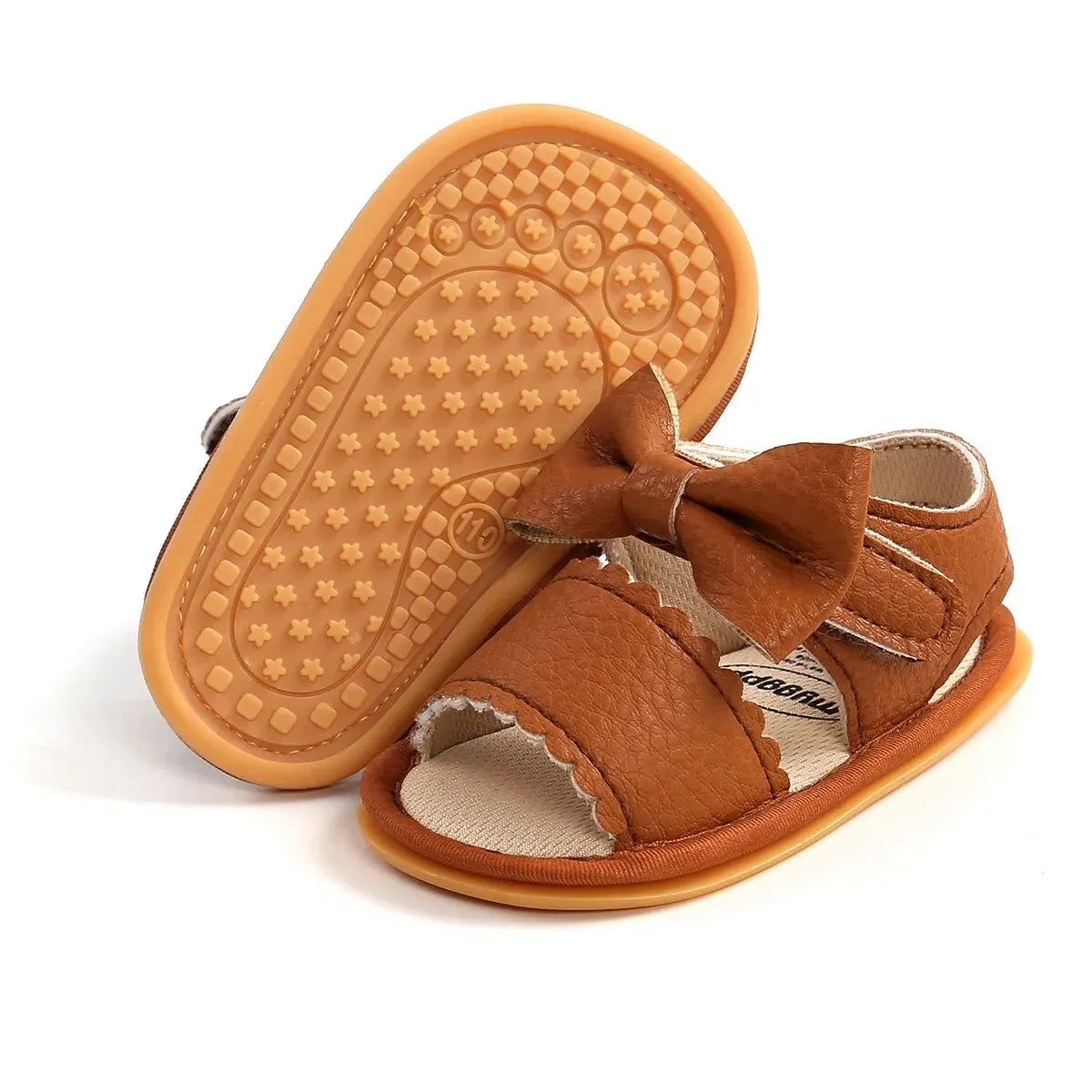 Reddish Brown High Bowknot Sandals