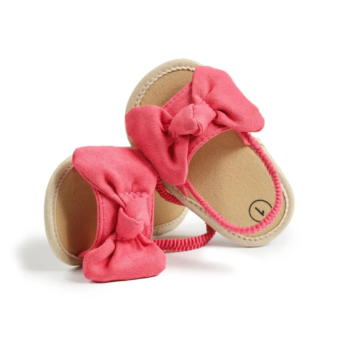 Rose Red Front Bow Sling Back Sandals