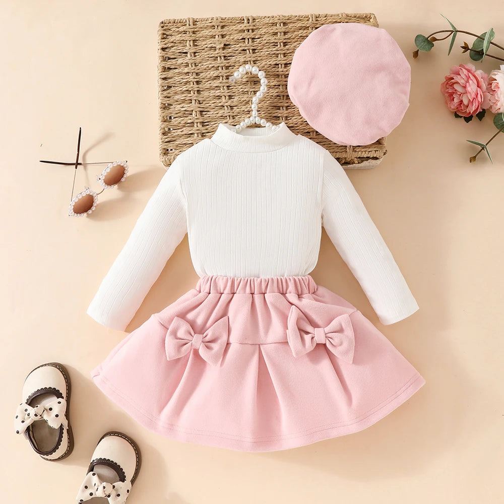 Big Bow Top & Skirt & Beret