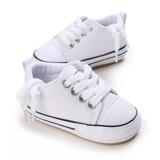 White Lace Up Sneakers